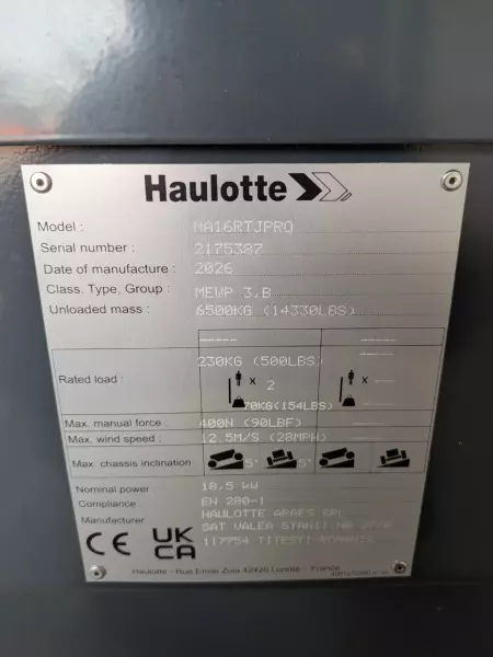nacelle occasion HAULOTTE HA16RTJ PRO