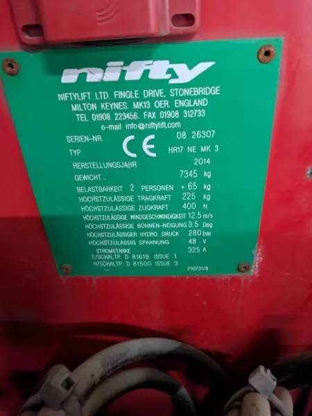 nacelle occasion NIFTYLIFT HR17NE
