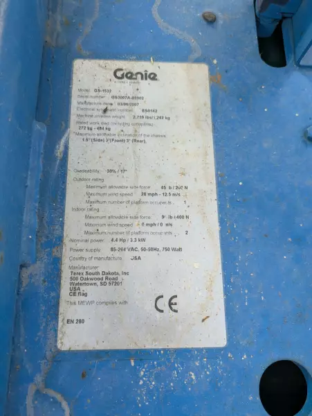 nacelle occasion GENIE GS1532