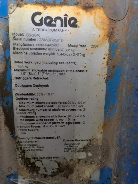 nacelle occasion GENIE GS2646