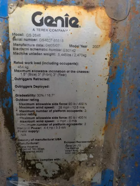 nacelle occasion GENIE GS2646
