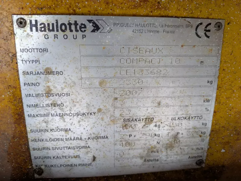 nacelle occasion HAULOTTE COMPACT 10