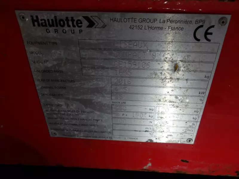 nacelle occasion HAULOTTE COMPACT 8