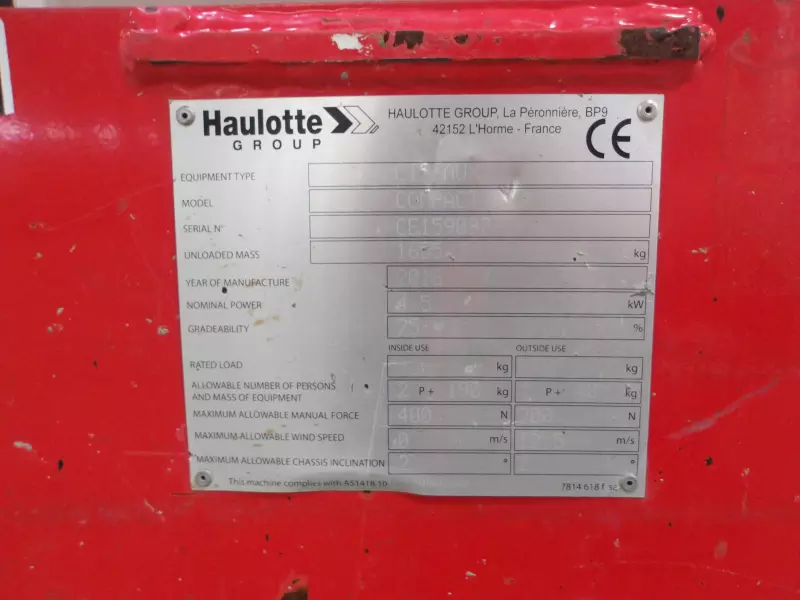 nacelle occasion HAULOTTE COMPACT 8