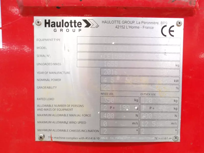 nacelle occasion HAULOTTE COMPACT 8