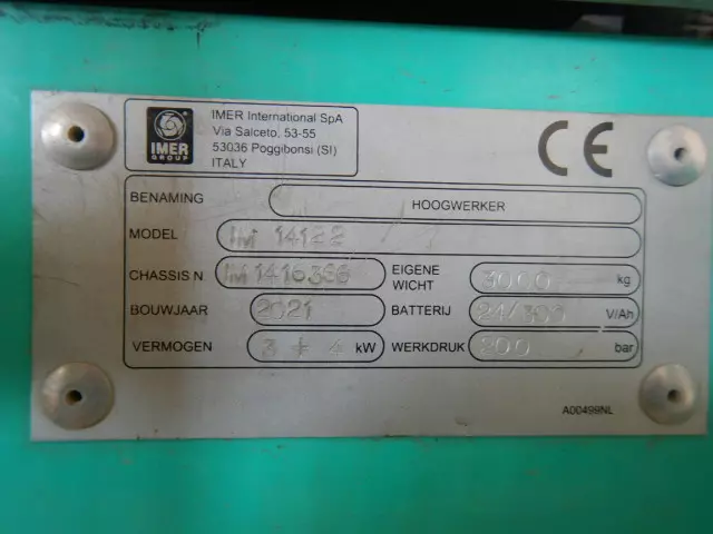 nacelle occasion IMER IM14122