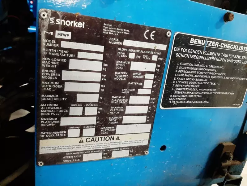 nacelle occasion SNORKEL S3370RT- DEFECT BRAKE