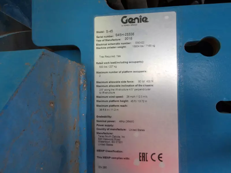 nacelle occasion GENIE S45 TRAX