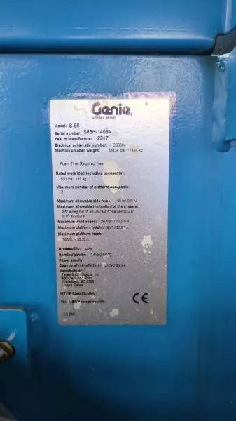 nacelle occasion GENIE S85