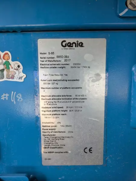 nacelle occasion GENIE S85