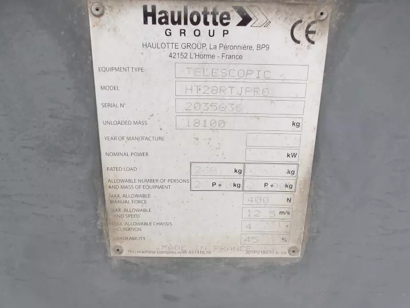 nacelle occasion HAULOTTE HT28RTJ PRO