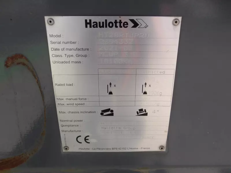 nacelle occasion HAULOTTE HT28RTJ PRO