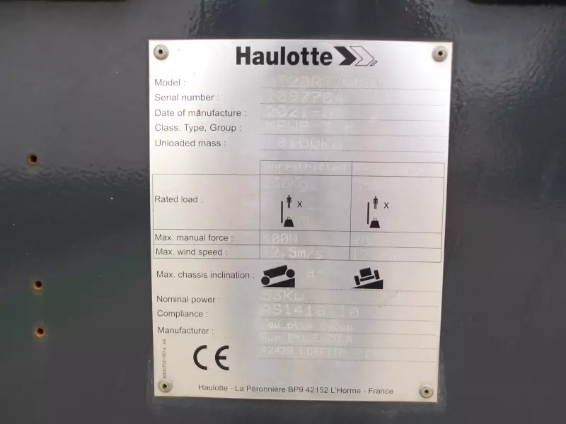 nacelle occasion HAULOTTE HT28RTJ PRO