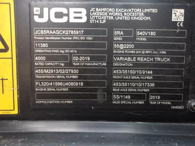 nacelle occasion JCB 540-180