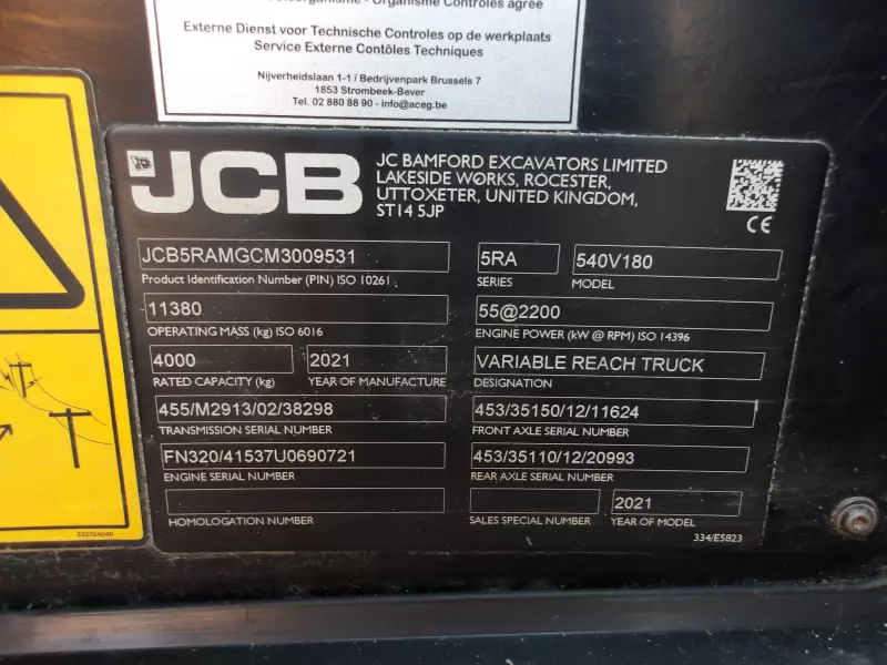 nacelle occasion JCB 540-180