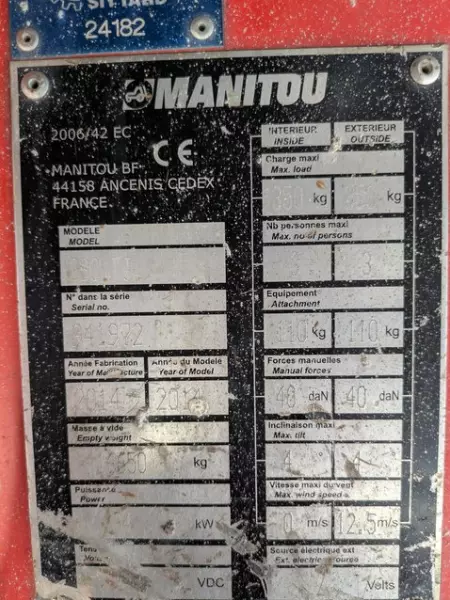 nacelle occasion MANITOU 280TJ