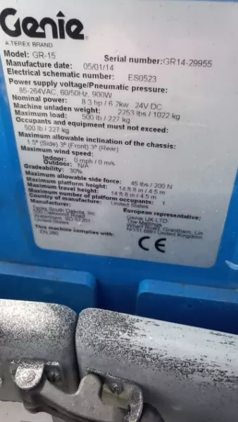nacelle occasion GENIE GR15