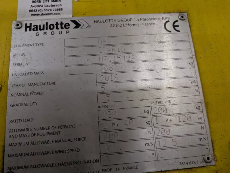 nacelle occasion HAULOTTE STAR 10