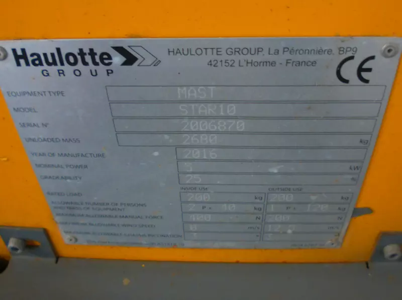 nacelle occasion HAULOTTE STAR 10AC