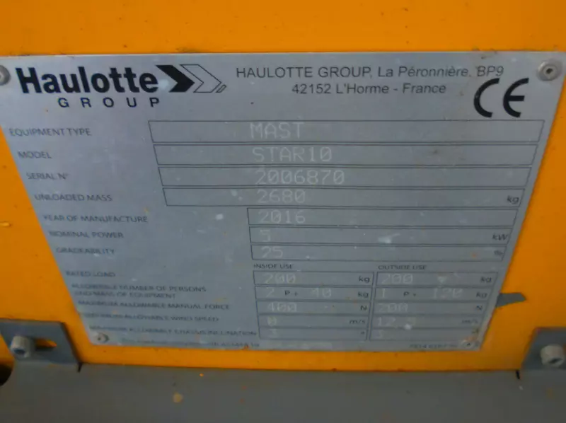 nacelle occasion HAULOTTE STAR 10AC