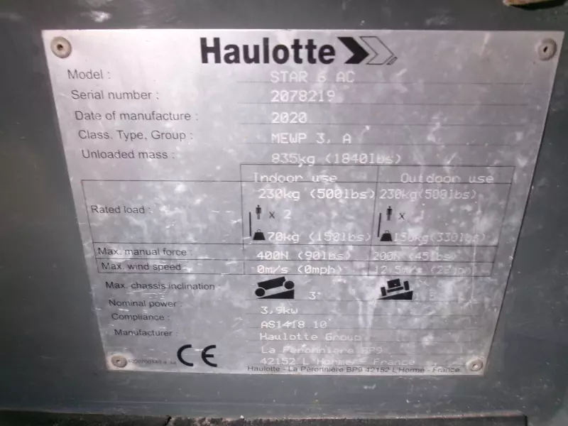 nacelle occasion HAULOTTE STAR 6AC