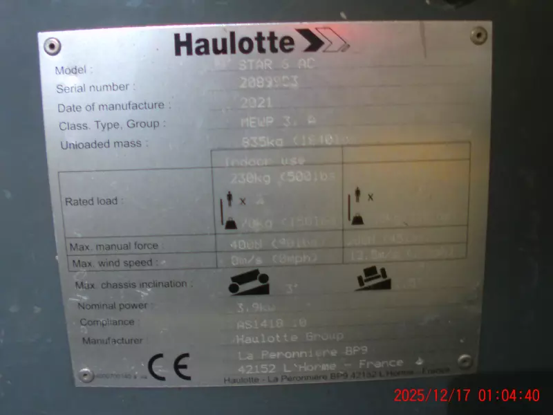 nacelle occasion HAULOTTE STAR 6AC